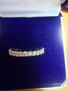 MARCHESA 14k 2 Tone Diamond Eternity Band Size 6  1.50 Carats